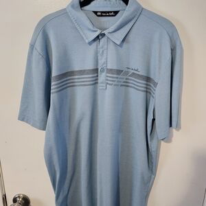 Travis Mathews Light Blue Polo Shirt